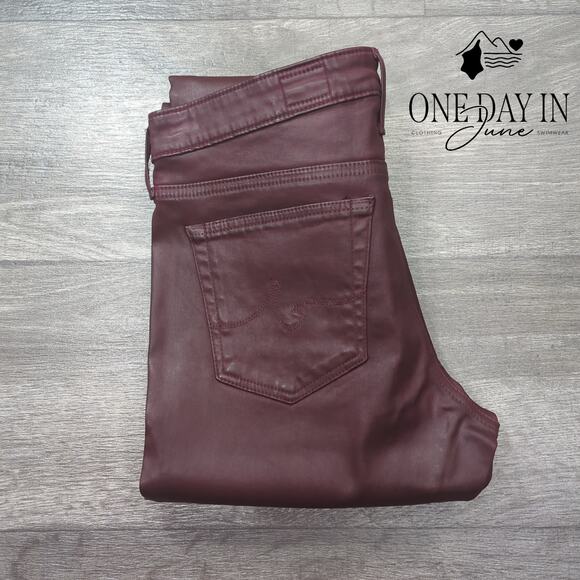 Adriano Goldschmied The Legging Ankle Faux Leather Jeans Size 27 (4) - Picture 6 of 6